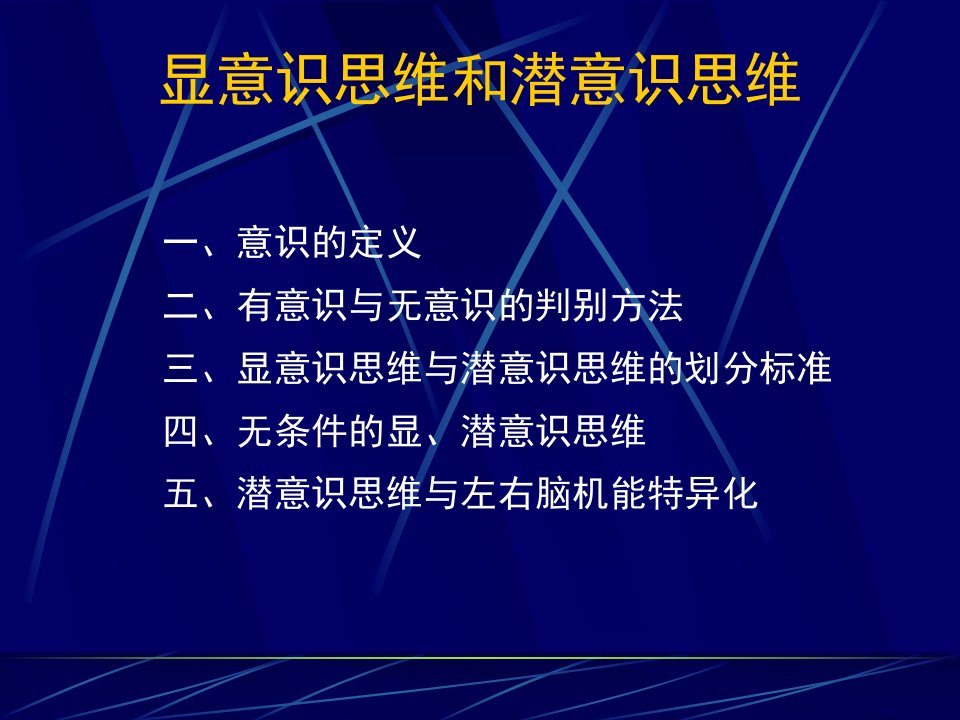 显意识思维和潜意识思维课件