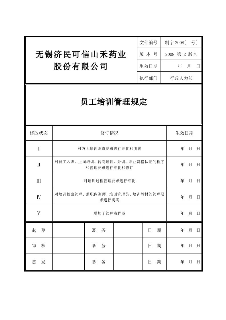 员工培训管理规定(附流程图)