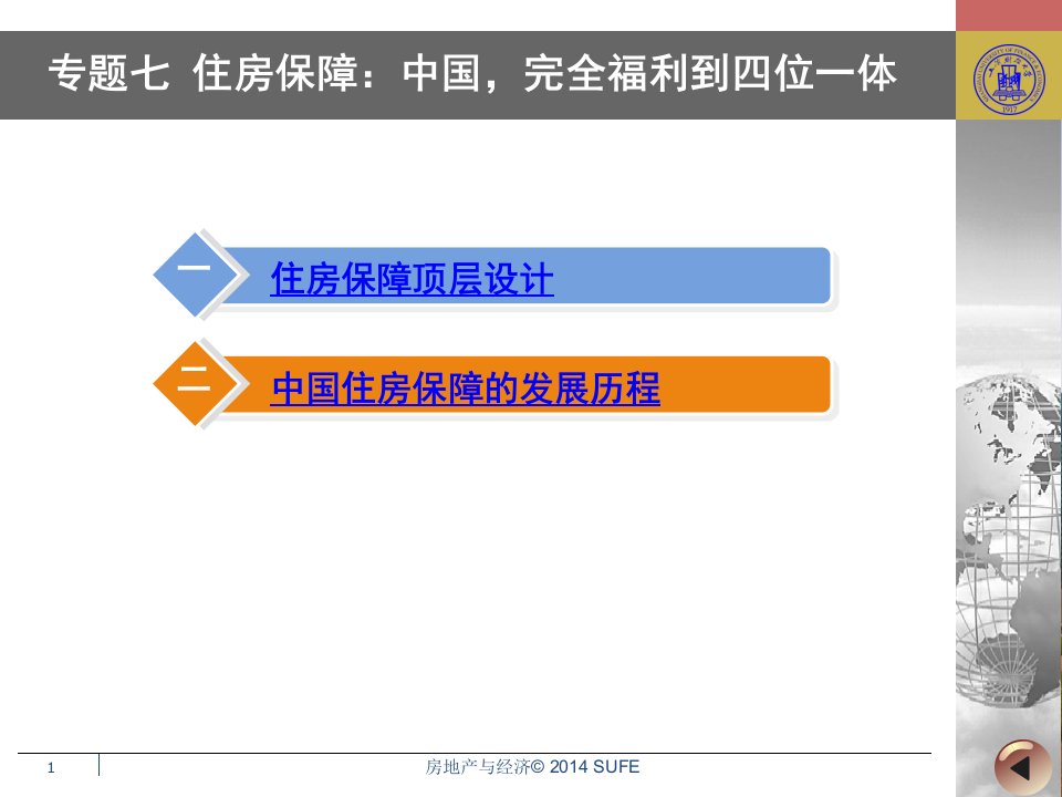 住房保障的定位