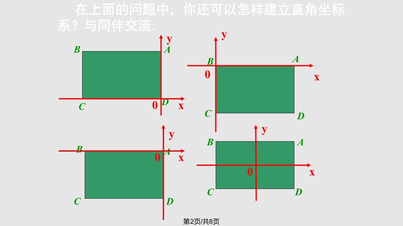 平面直角坐标系时新北师大八年级上课件