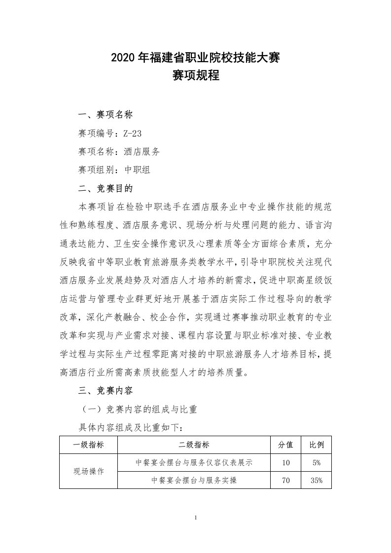 2020年福建省职业院校技能大赛