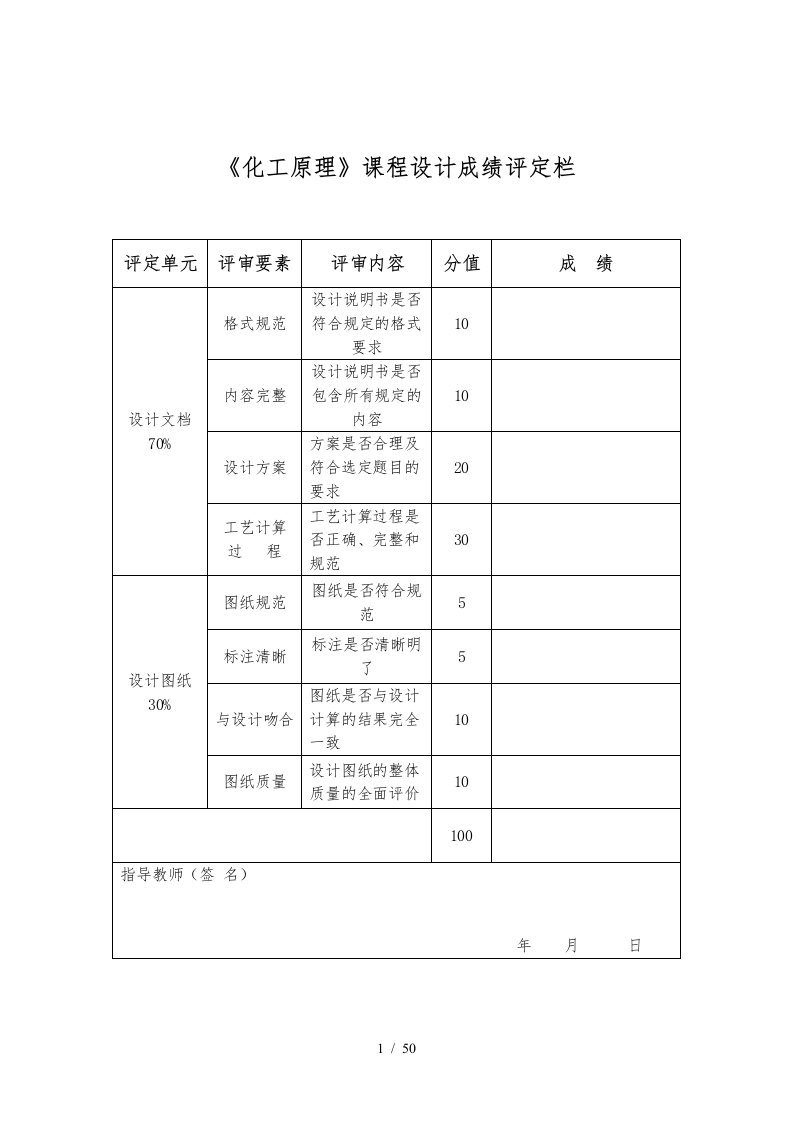 化工原理课程设计-1208完成版