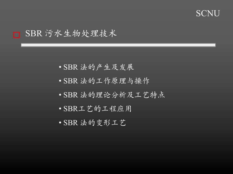 SBR污水处理技术