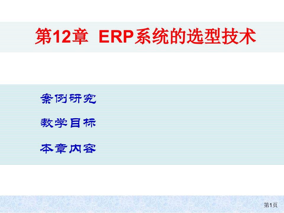 erp系统的选型技术ppt课件