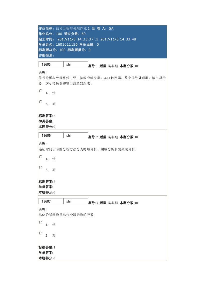 2017山东理工大学信号分析与处理作业