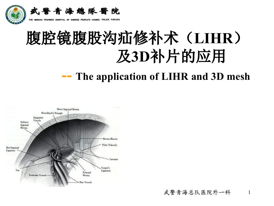 腹腔镜的腹股沟疝修补术PPT课件