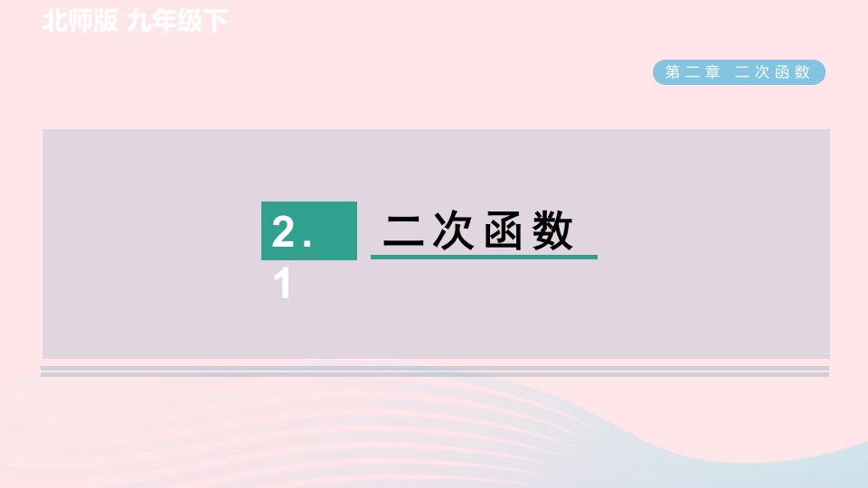 2024春九年级数学下册第2章二次函数1二次函数作业课件新版北师大版