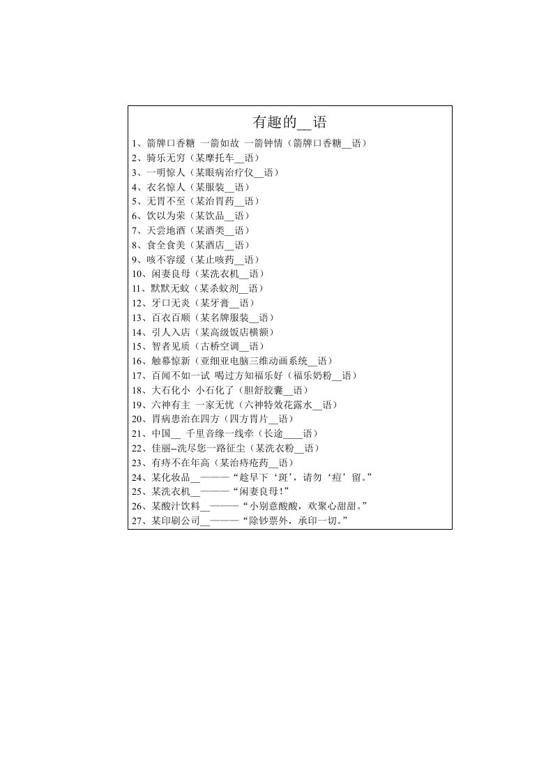 四字成语、六一主持词