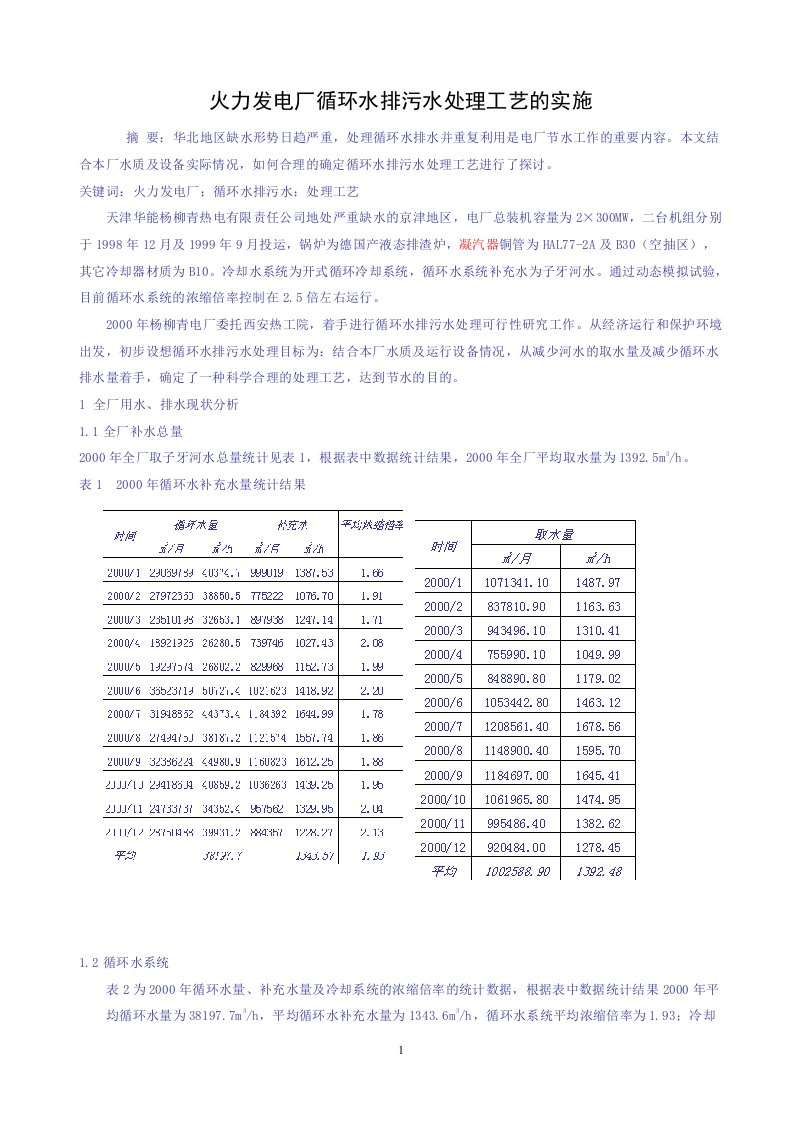 循环水排污水处理工艺