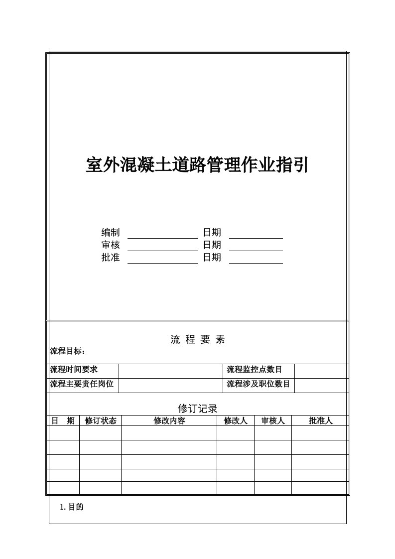 NBVKWIPR031室外混凝土道路管理作业指引