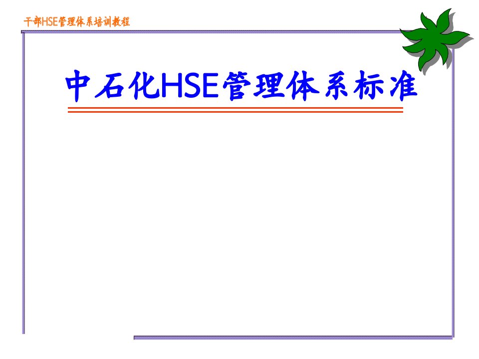 HSE管理体系1