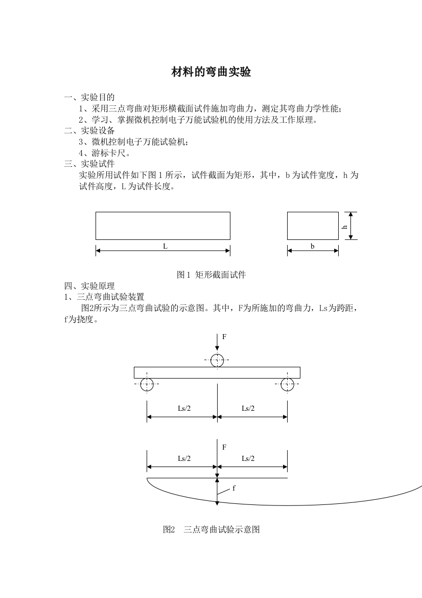 实验弯曲实验