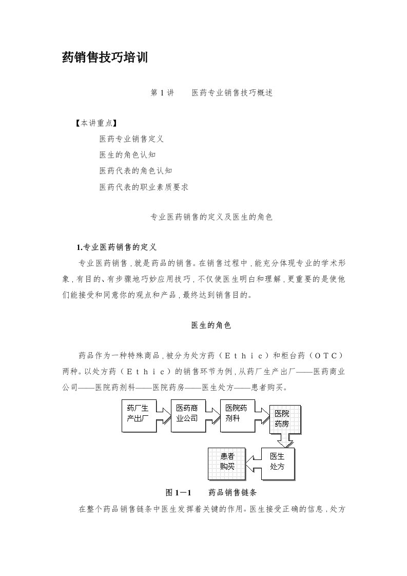 医药营销技巧培训资料