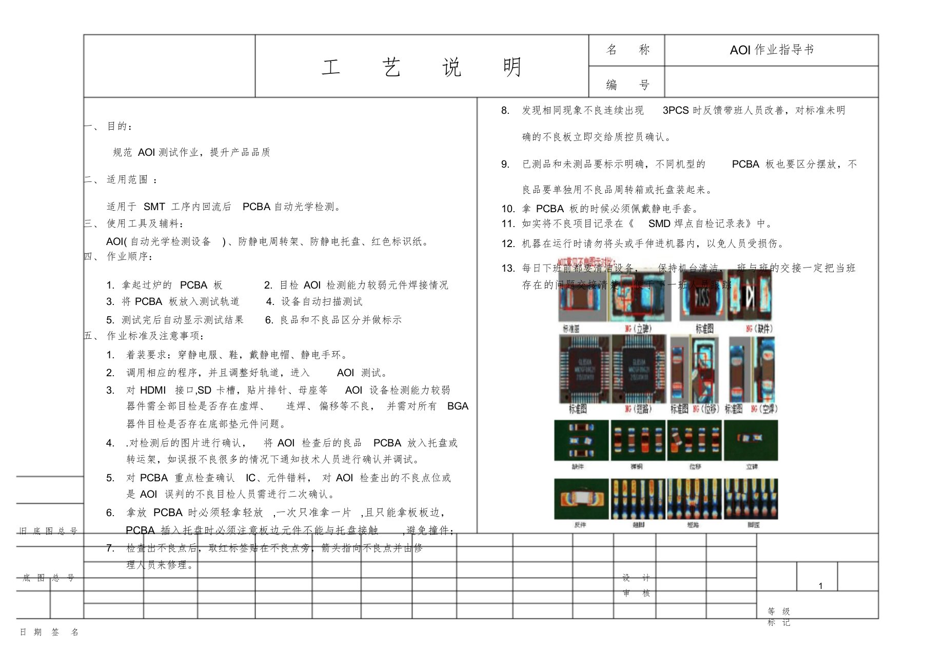 AOI测试作业指导书课件