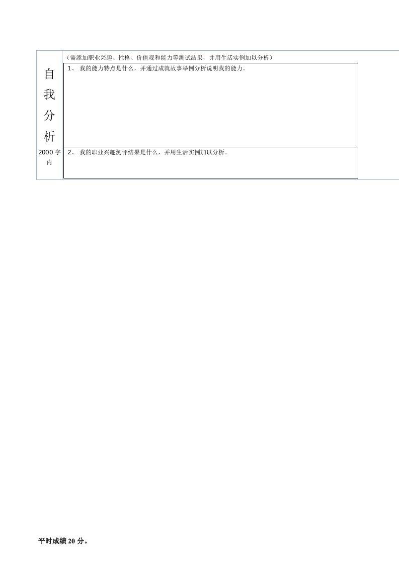 职业规划-大学生职业生涯规划格式