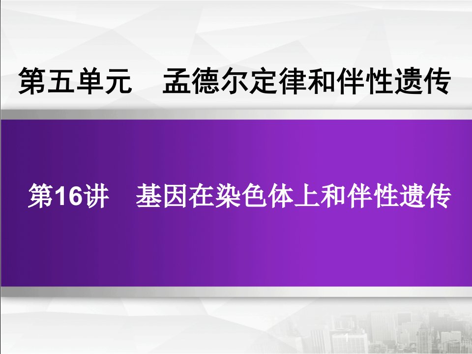 高考生物专题基因在染色体上和伴性遗传知识梳理考情分析考点突破课件