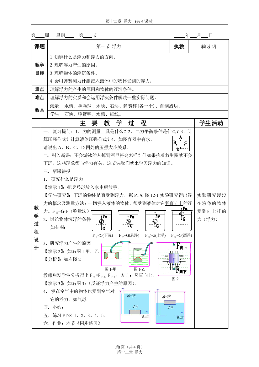 浮力、应用、阿基米德原理