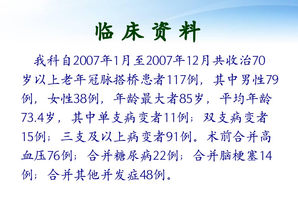 冠状动脉旁路移植术围手术期护理ppt课件