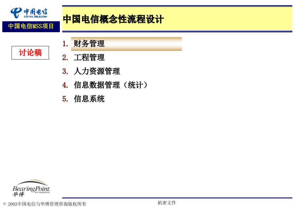 中国电信财务管理概念