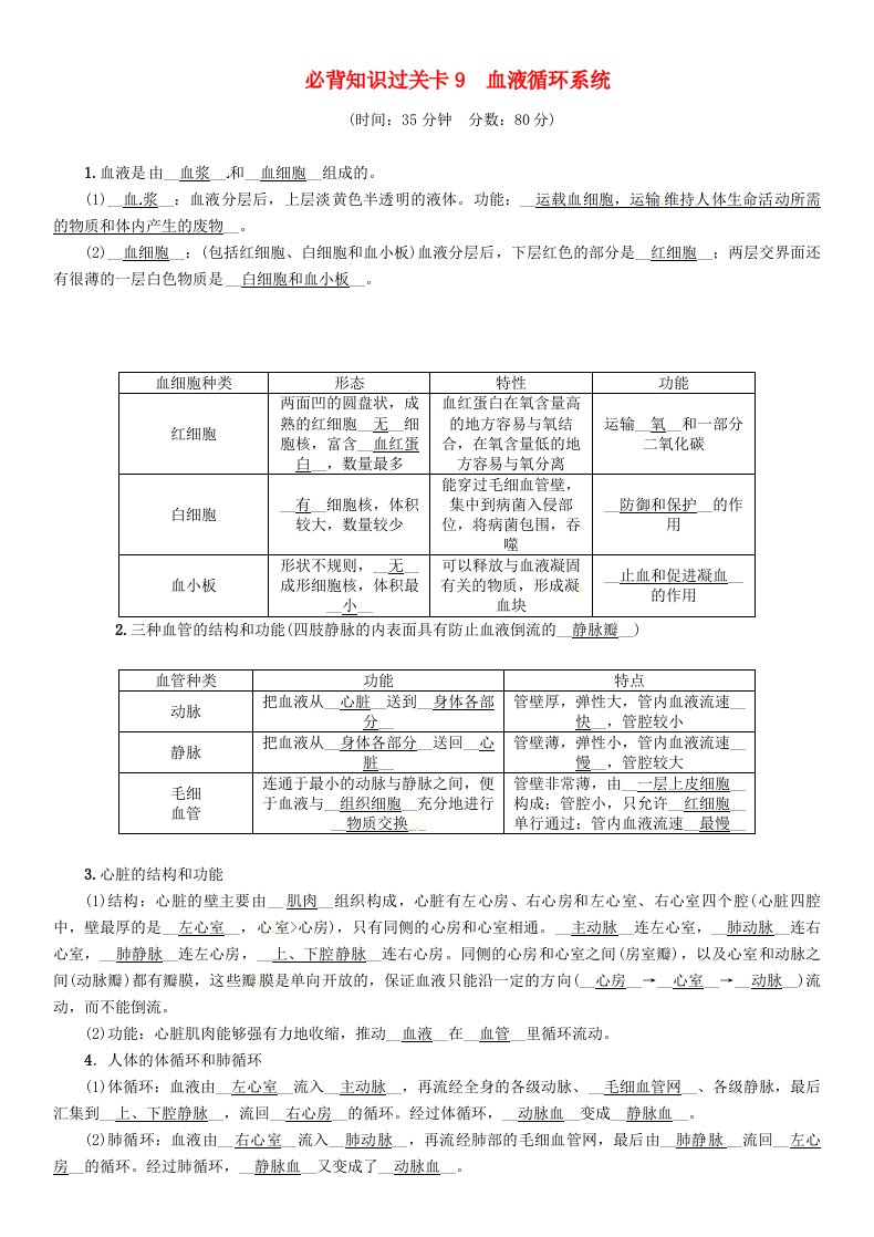 中考生物总复习