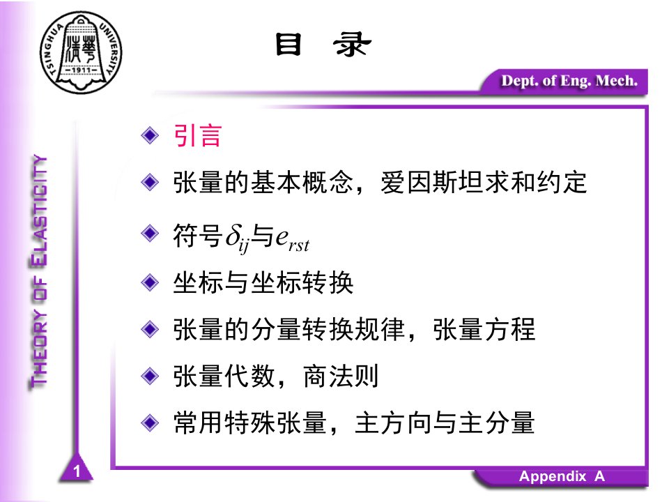 冯西桥弹性力学02张量