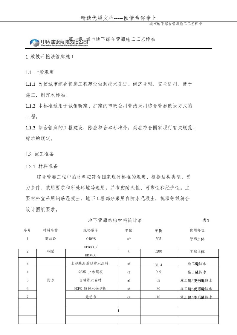 管廊施工工艺标准化(共120页)