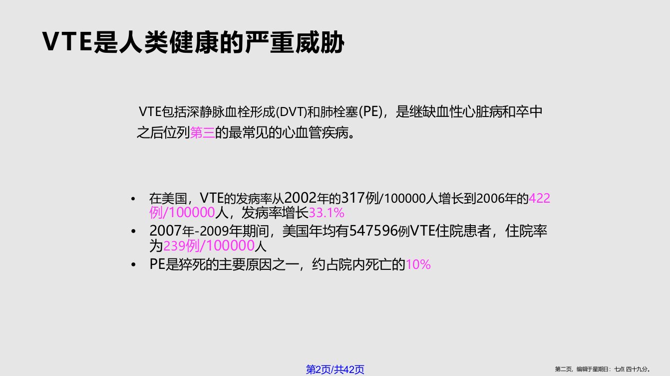 VTE的诊疗学习教程