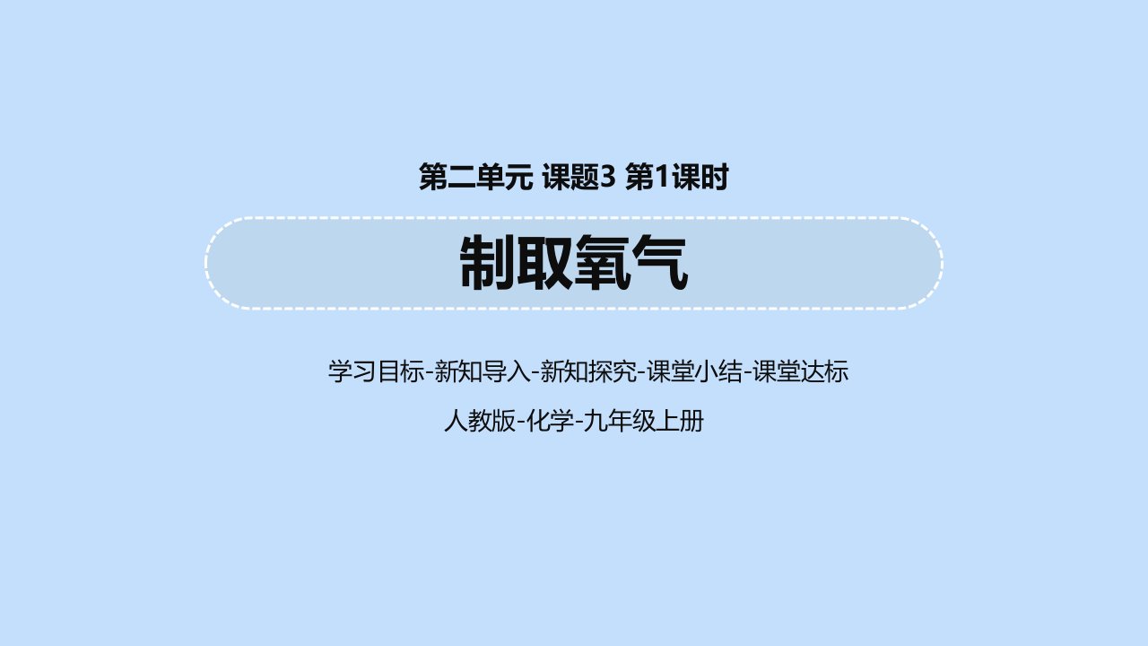 九年级化学上册第2单元我们周围的空气课题3制取氧气第1课时教学课件新版新人教版