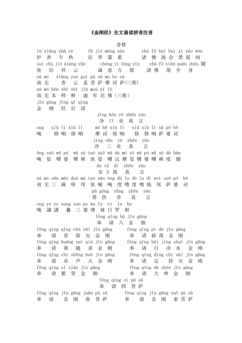 《金刚经》全文诵读拼音注音.doc