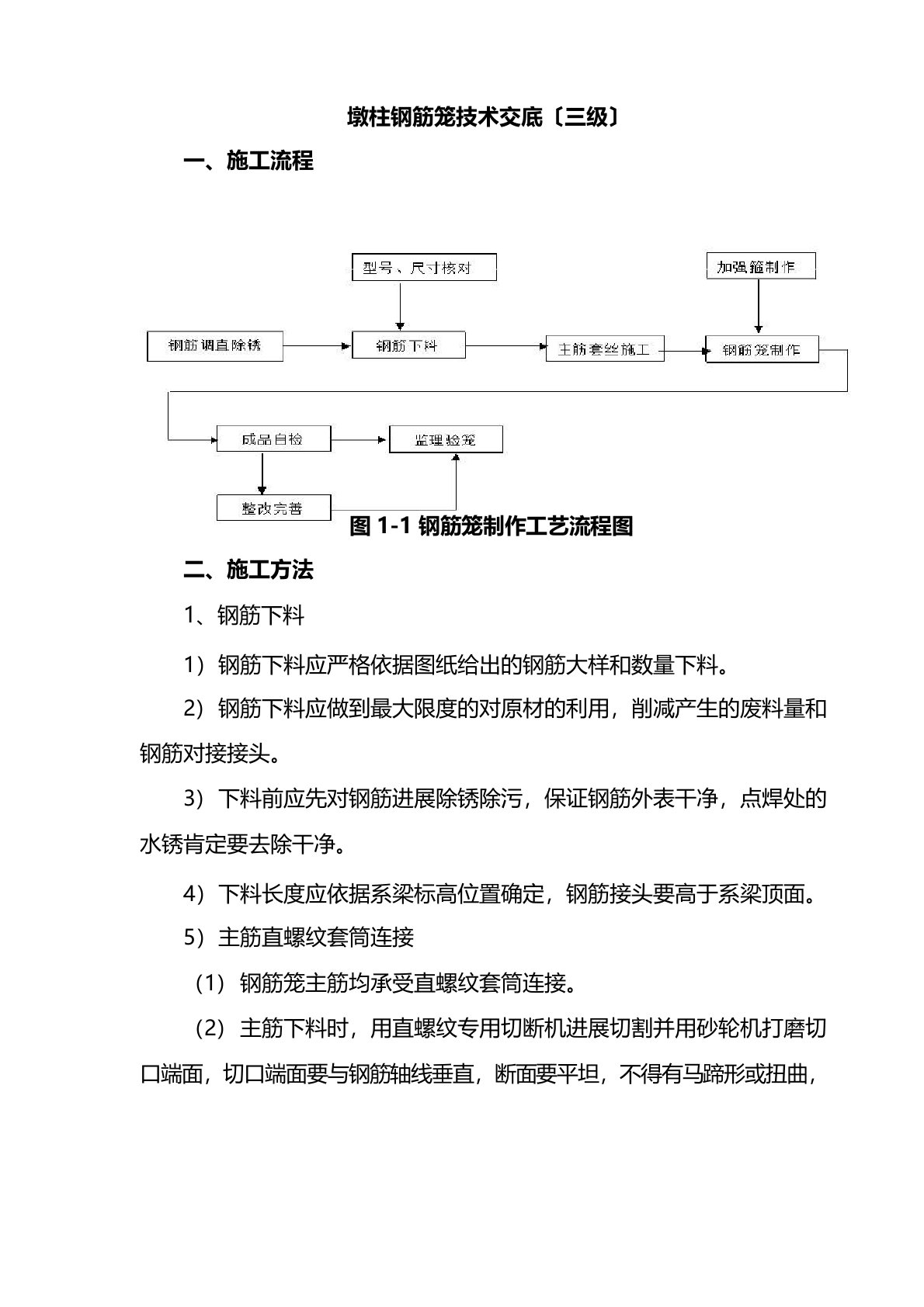 钢筋笼加工技术交底