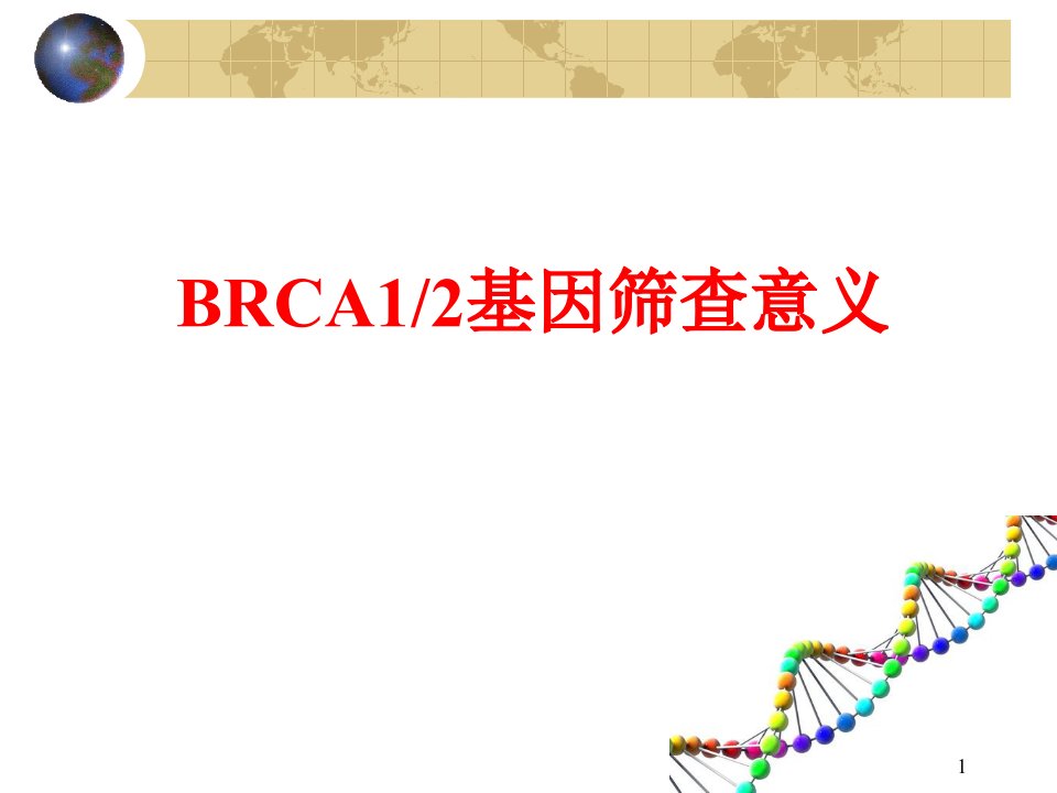 乳腺癌BRCA1基因筛查ppt课件