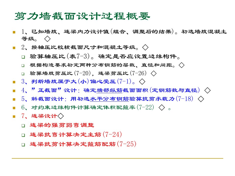 连梁设计与配筋构造