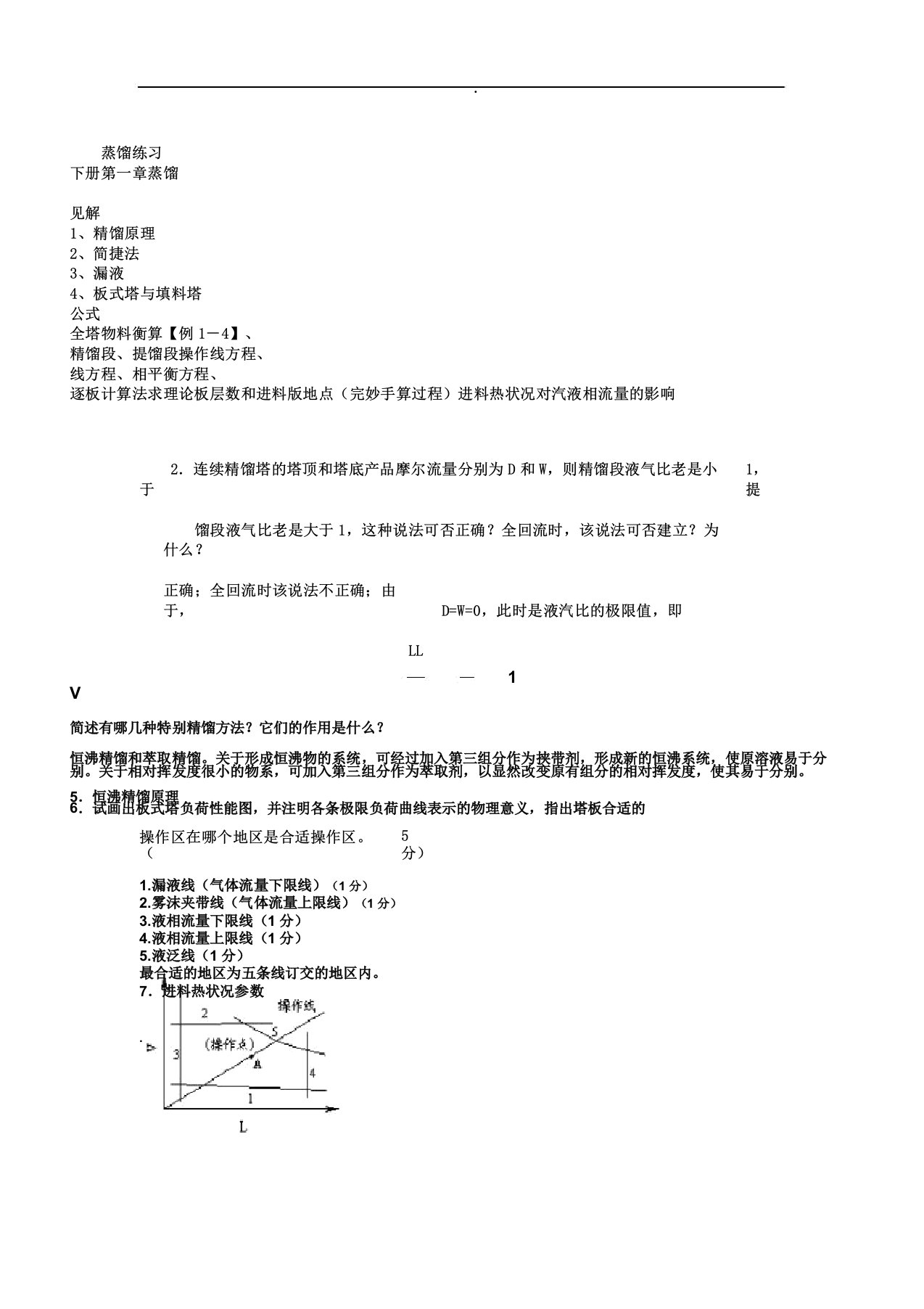 化工原理蒸馏试题详解