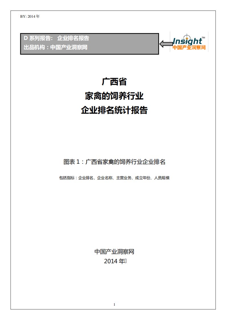 广西省家禽的饲养行业企业排名统计报告