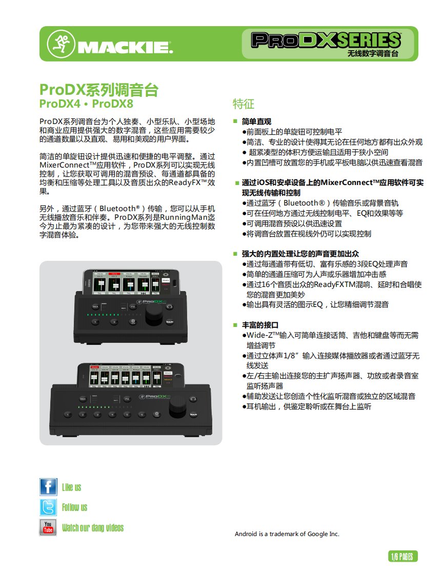 ProDX系列调音台