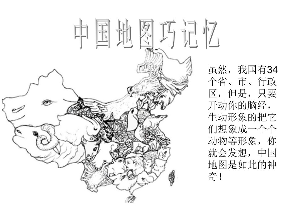 中国各省地图形状-精品课件(PPT)