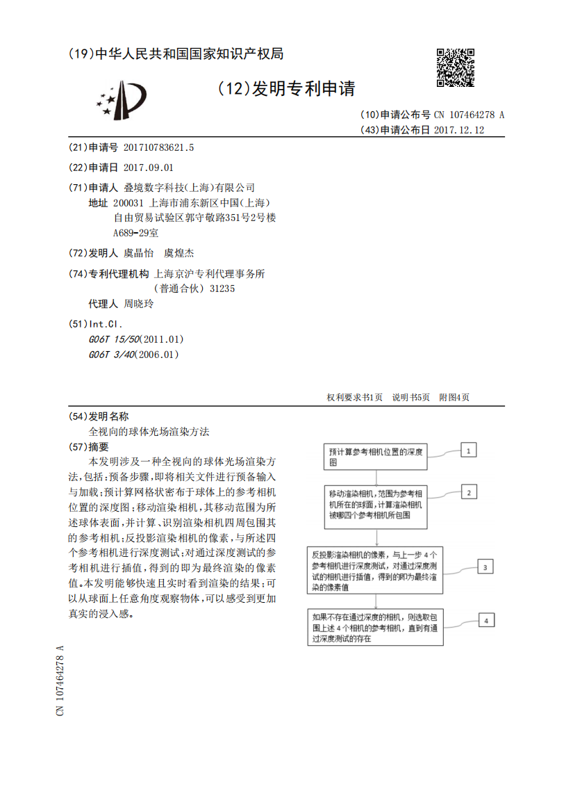 全视向的球体光场渲染方法