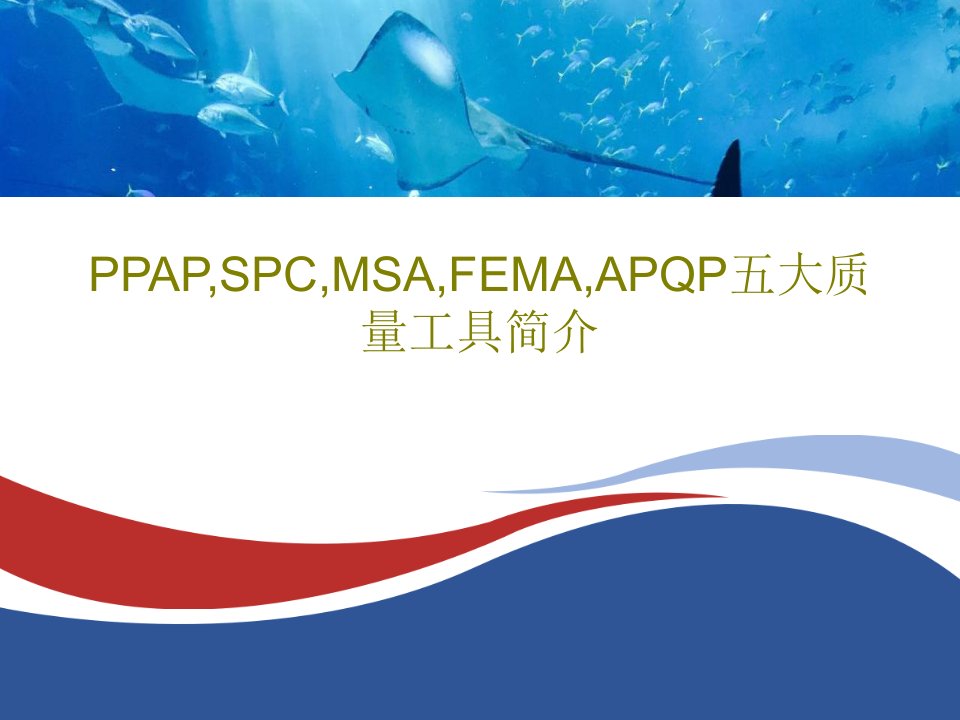 PPAP,SPC,MSA,FEMA,APQP五大质量工具简介PPT文档共43页