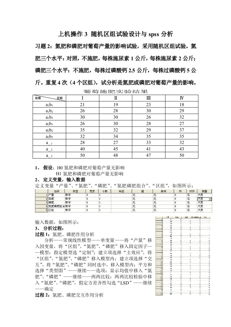 随机区组试验设计