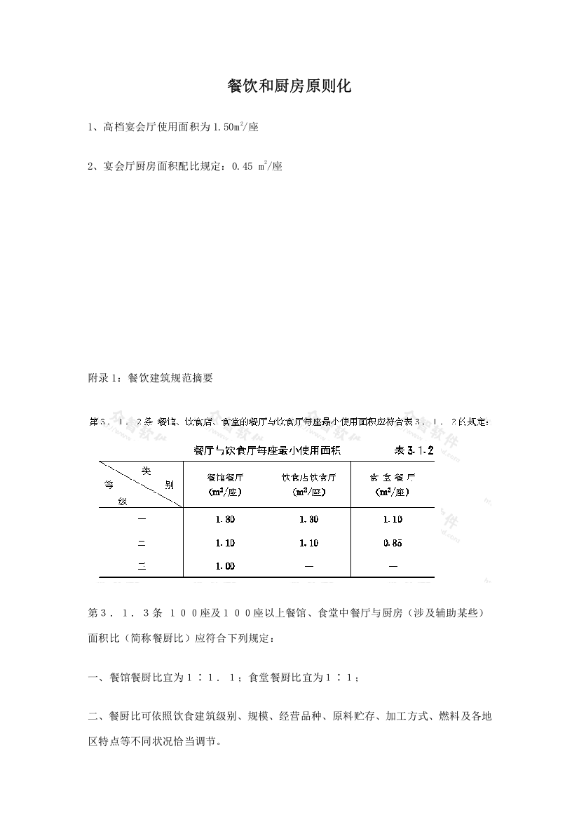 餐饮行业厨房设计统一标准