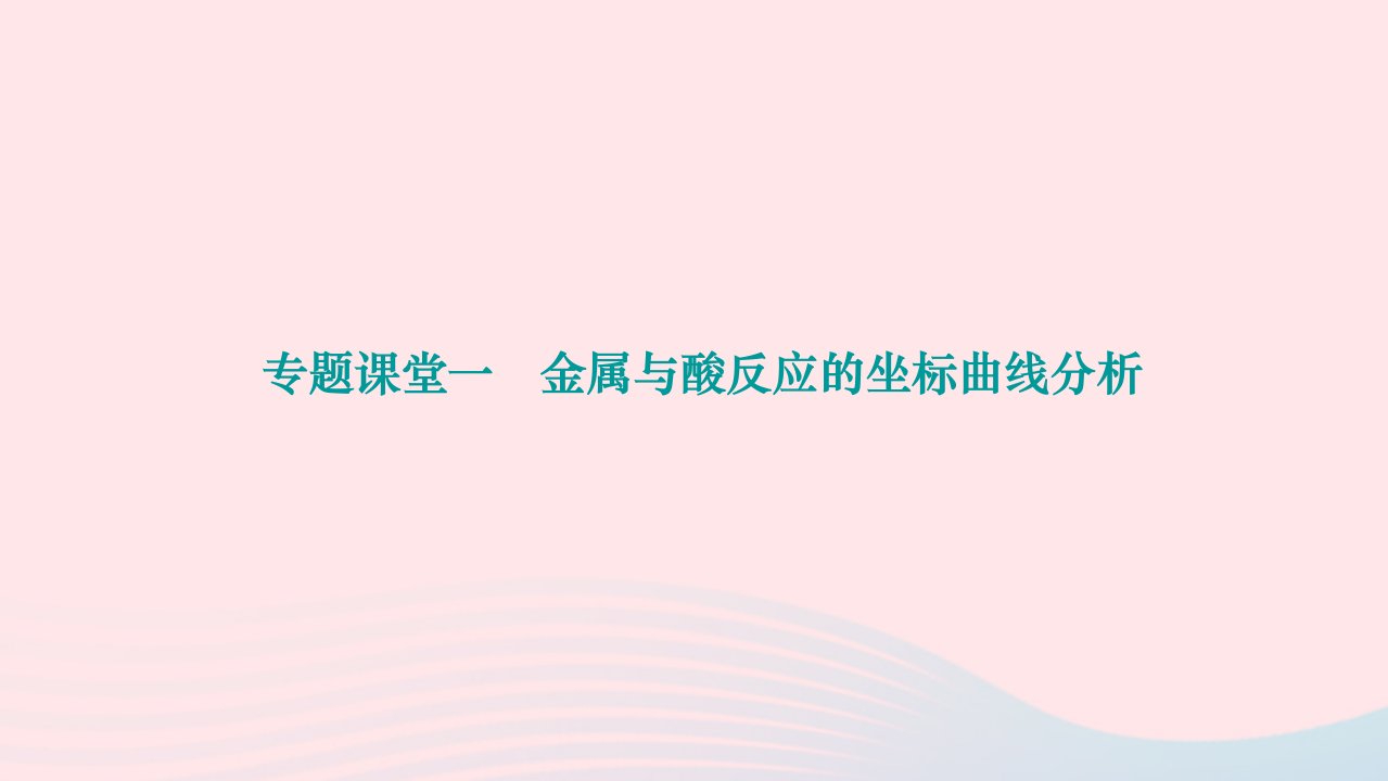 2024九年级化学下册第八单元金属和金属材料专题课堂一金属与酸反应的坐标曲线分析作业课件新版新人教版