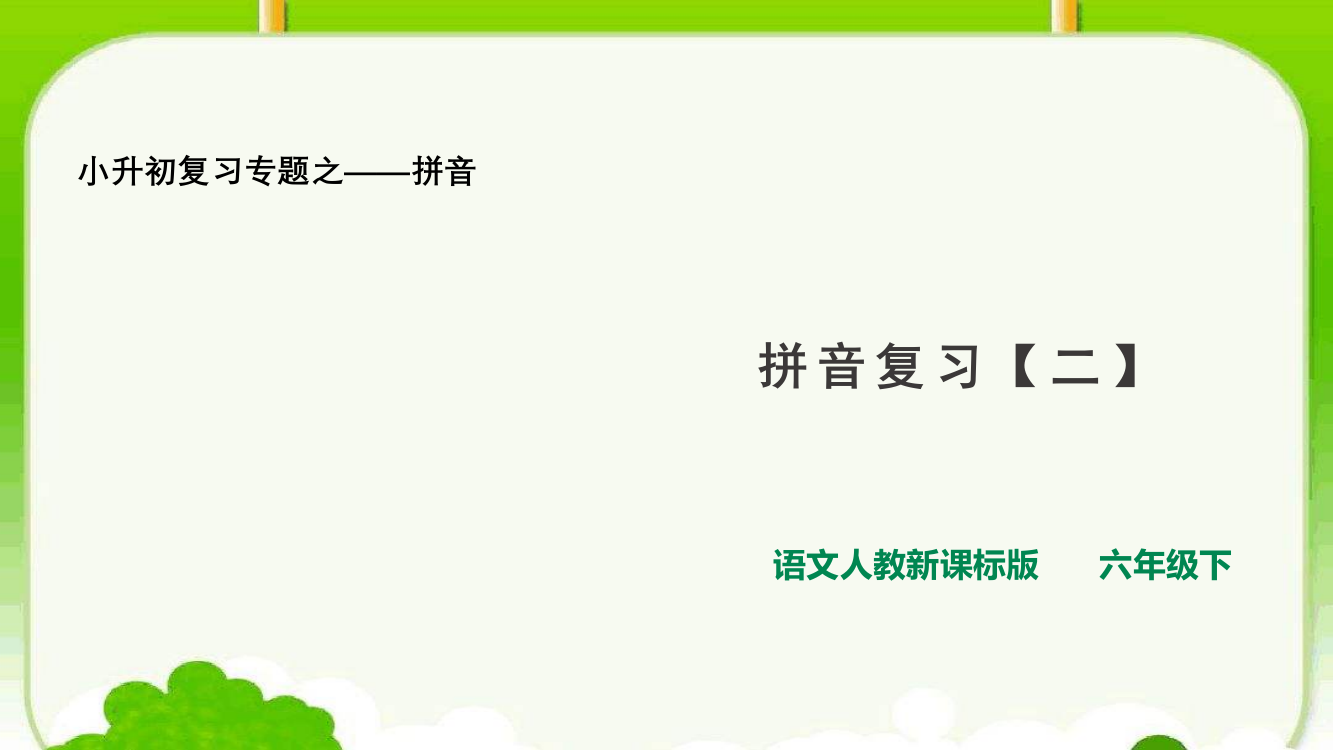 小升初语文复习专题之拼音二