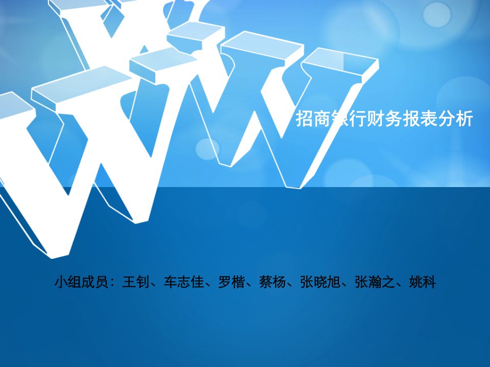 1招商银行财务报表分析