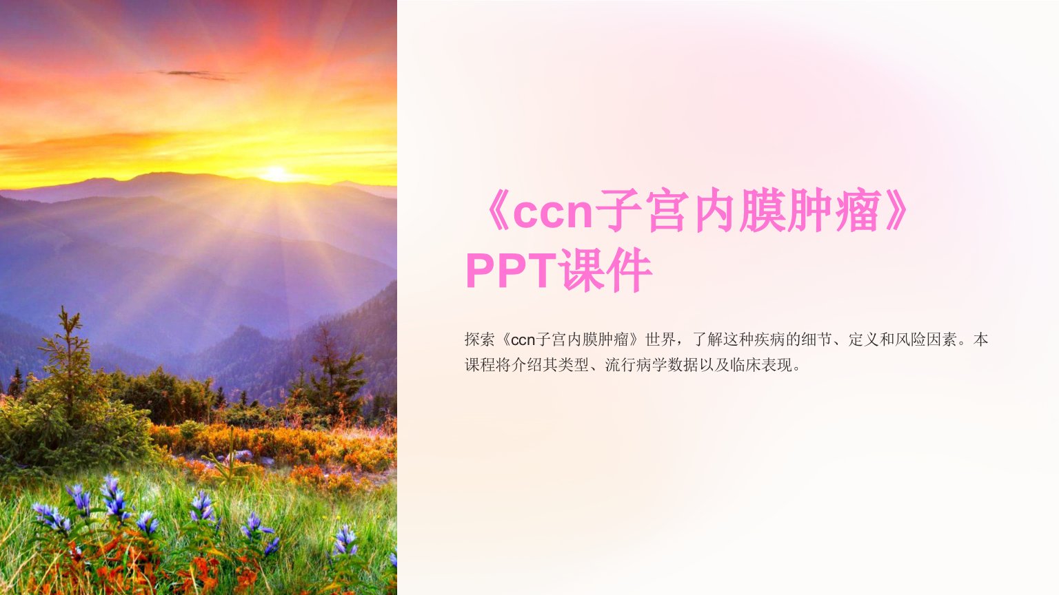 《ccn子宫内膜肿瘤》课件