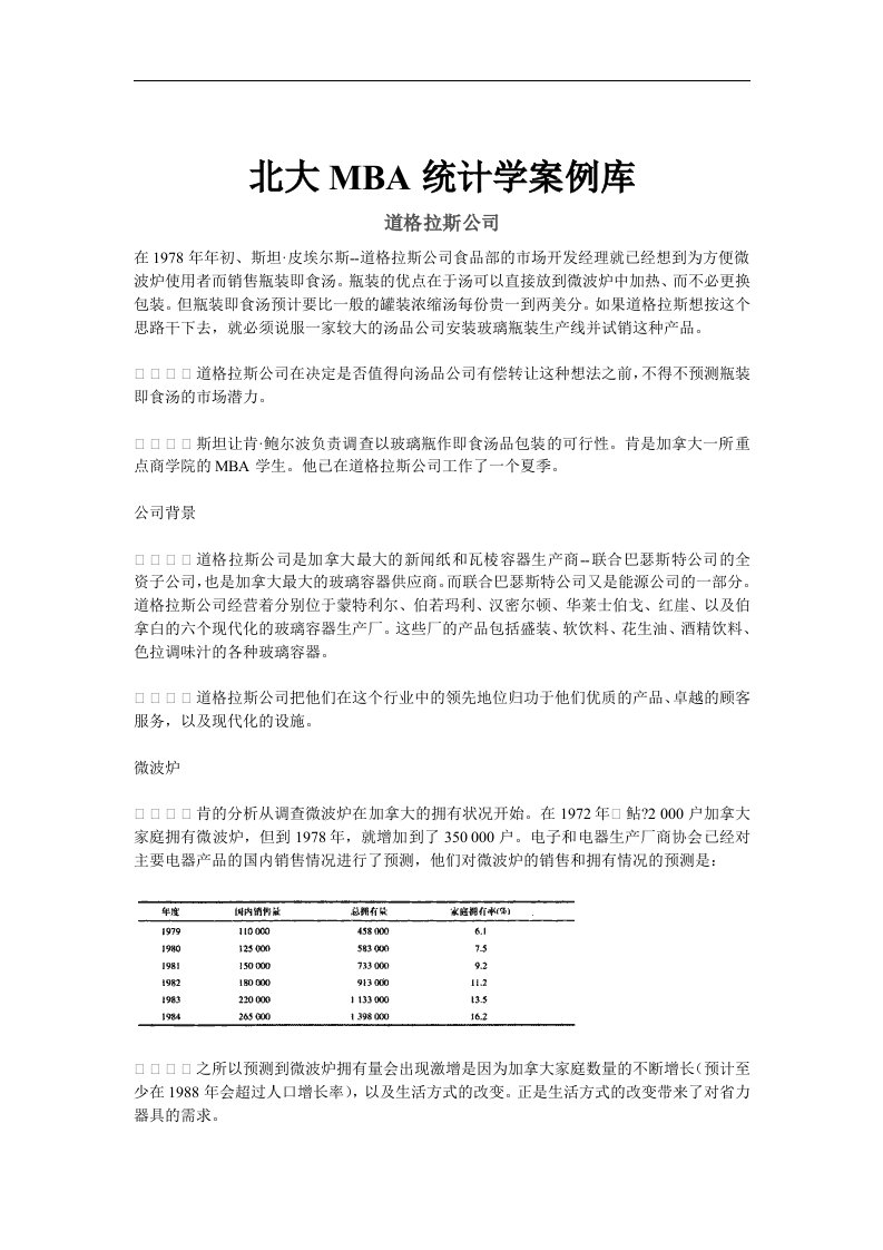 【管理精品】北大MBA统计学案例库