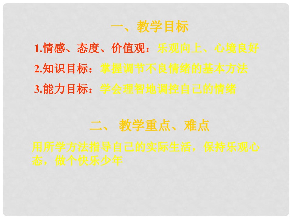 福建省福鼎市七年级政治上册《6.2学会调空情绪》课件