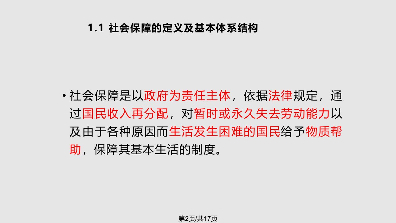 社会保障概论第五孙光德董克用主编