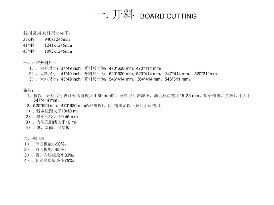 PCB部分工序详解及注意事项电子版本