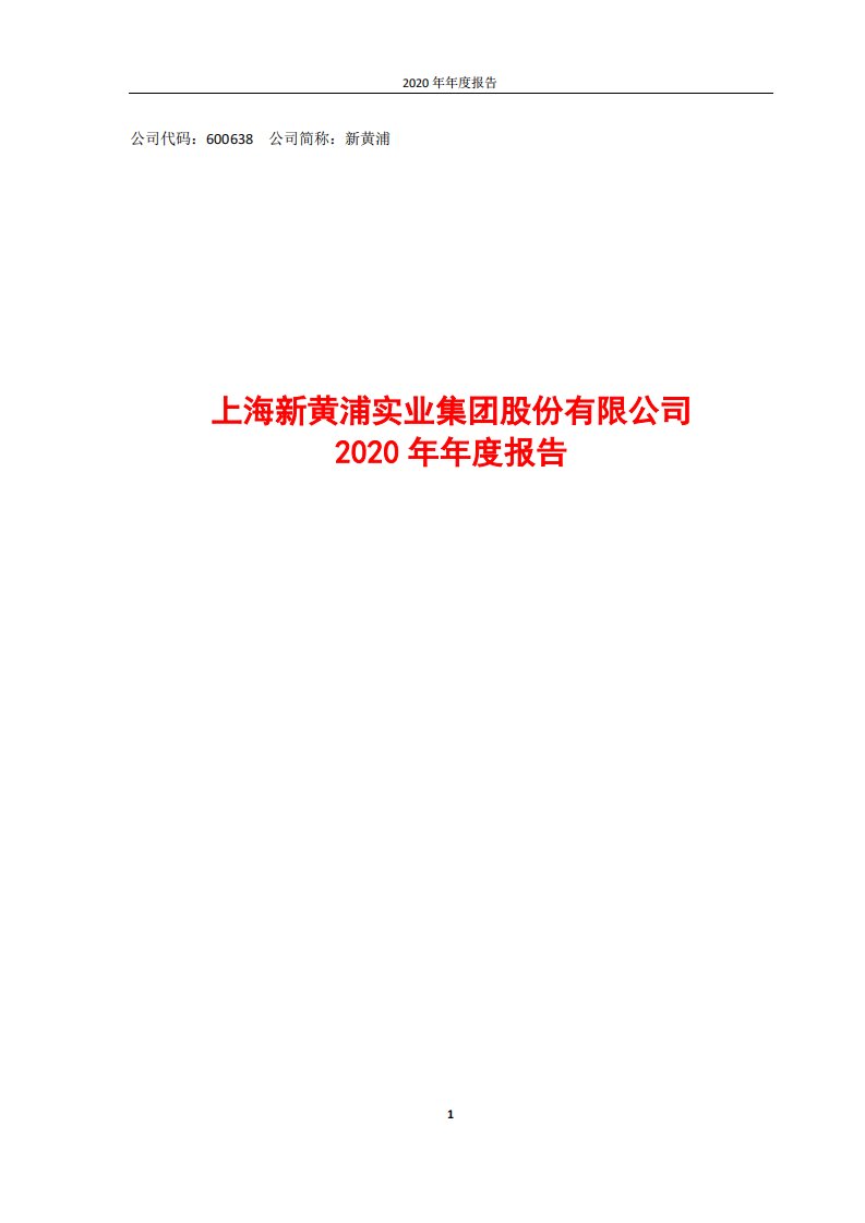 上交所-新黄浦2020年年度报告-20210427