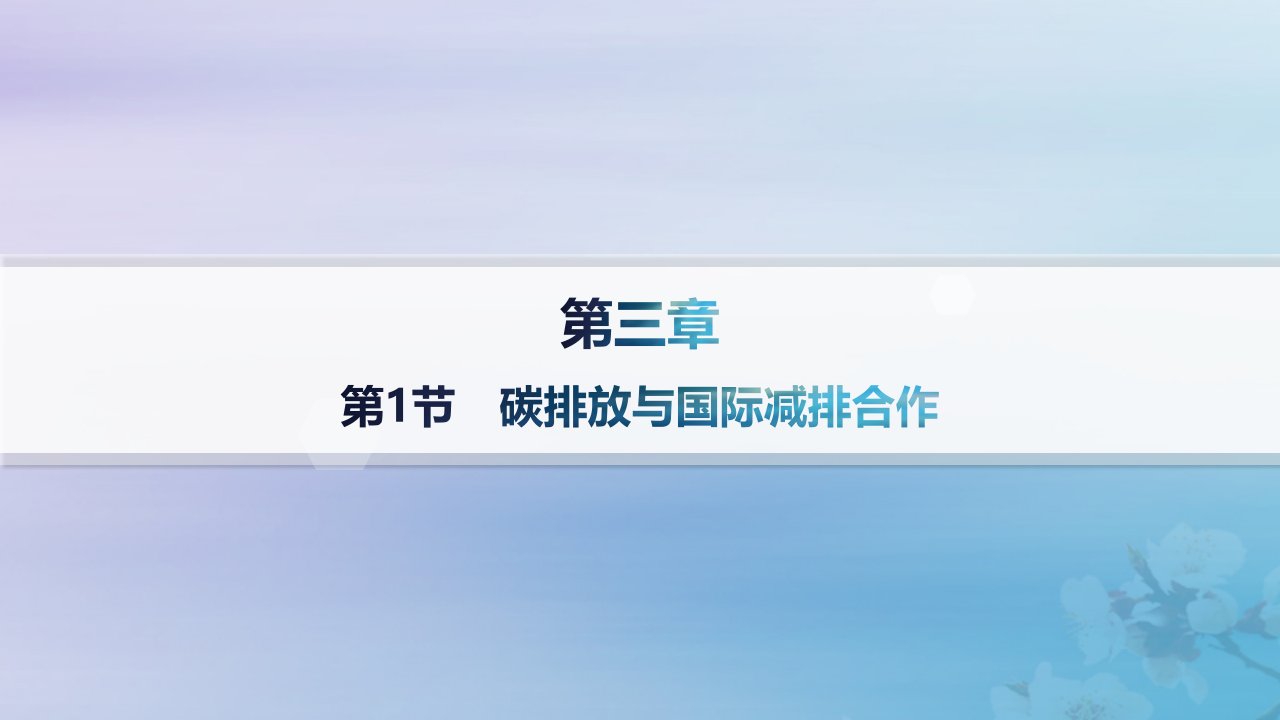 新教材2023_2024学年高中地理第3章生态环境保护与国家安全第1节碳排放与国际减排合作分层作业课件湘教版选择性必修3